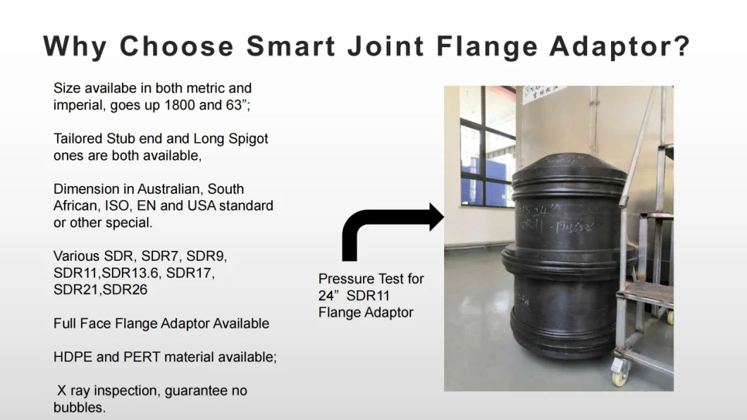 Ductil Iron Backing Rings with HDPE Flange Adaptors